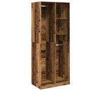 (old wood, 80 x 50 x 200 cm/ 2 shelves piece) vidaXL Wardrobe Clothing Storage Hanger Clothes Cabinet Closet Engineered Wood
