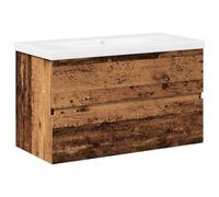 (old wood, 81 x 39.5 x 49 cm) vidaXL Sink Cabinet Home Bathroom Sink Unit Storage Cabinet Engineered Wood