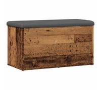 (old wood, 82 x 42 x 45 cm) vidaXL Storage Bench Entryway Shoe Bench Hallway Shoe Rack Engineered Wood