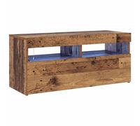 (old wood, 90 x 35 x 40 cm/ 1 pcs) vidaXL TV Cabinet with LED Lights Sideboard TV Stand TV Unit Hifi Cabinet