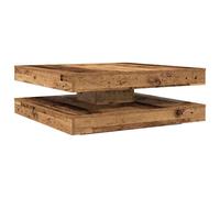 vidaXL Coffee Table 360-Degree Rotatable Old Wood 90x90x34.5 cm, Brown
