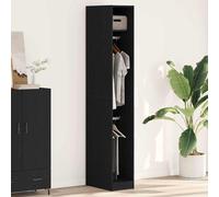 Old Wood Effect Wardrobe with Shelf Clothes Storage Cabinet Bedroom Unit