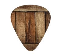 Old Wood Plank Weathered Box Wooden Texture,12 Pcs Guitar Pick,3 Different Thickness Plectrums for Acoustic Guitar Bass Ukulele (0.46mm 0.96mm 0.71mm)