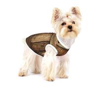 Old Wood Plank Weathered Box Wooden Texture,Cotton Sleeveless Pet T-Shirt Soft Stretchy Puppy Breathable Vest,M