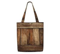 Old Wood Plank Weathered Box Wooden Texture,Reusable Grocery Bags Shopping Tote Bags Large Capacity Canvas Shoulder bag