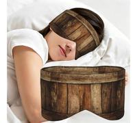 Old Wood Plank Weathered Box Wooden Texture, Sleep Mask for Home Travel, Full Eye Covers Light Blocking Eye Mask Sleep Eye and Ear Muffs