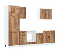 vidaXL 7 Piece Kitchen Cabinet Set Porto Old Wood Engineered Wood