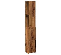 vidaXL Bathroom Cabinet Old Wood 25x25x170 cm Engineered Wood