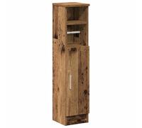 vidaXL Bathroom Cabinet with Roll Holder Old Wood 20.5x22x90 cm