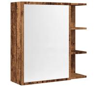 vidaXL Bathroom Mirror Cabinet Old Wood 62.5x20.5x64 cm Engineered Wood