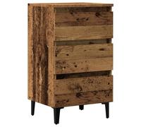 (old wood) vidaXL Bed Cabinets with Metal Legs Nightstand Side Table Storage Bed Table