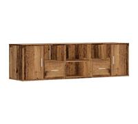 (old wood) vidaXL Corner Cabinet Corner Shelf Unit Bookcase Engineered Wood