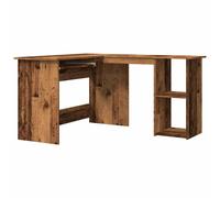(old wood) vidaXL Corner Desk Computer Desk Study L-shaped Desk Table Engineered Wood