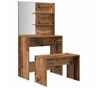 (old wood) vidaXL Dressing Table Set HomeVanity Table Makeup Vanity Desk Cosmetic Table