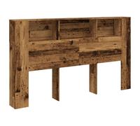 (old wood) vidaXL Headboard Cabinet Bedroom Bookcase Backboard Bed Header Storage Cabinet