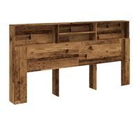 vidaXL Headboard Cabinet Old Wood 200x19x103.5 cm Engineered Wood (856874), Brown