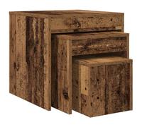 vidaXL Nesting Tables 3 pcs Old Wood Engineered Wood