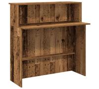vidaXL Reception Desk Old Wood 100x50x103.5 cm Engineered Wood