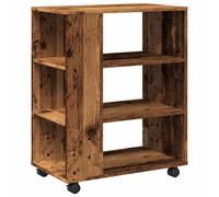 vidaXL Rolling Cabinet Old Wood 60x35x75 cm Engineered Wood