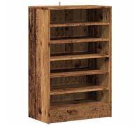 (old wood) vidaXL Shoe Bench Chipboard Home Shoe Organiser Rack Hall Bench Multi Colours