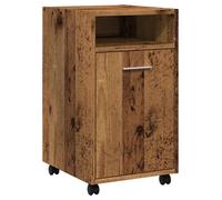 (old wood) vidaXL Side Cabinet with Wheels Chipboard Home Rolling Cabinet Multi Colours