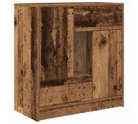 (old wood) vidaXL Sideboard with Drawers and Doors Black Oak 70.5x34x74.5 cm