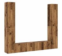 Wall Mounted TV cabinets 6 pcs Old Wood Engineered Wood