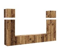 (old wood) vidaXL TV Cabinet Set 8 Piece Engineered Wood TV Stand Multi Colours/Sizes