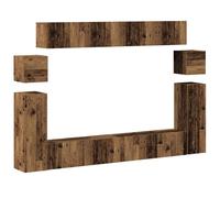 (old wood) vidaXL TV Cabinet Set Engineered Wood TV Unit Multi Colours/Sizes 8/10 Piece