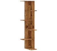 (old wood) vidaXL Wall Corner Shelf Wall Mounted Shelf Floating Shelf Engineered Wood