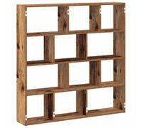 (old wood) vidaXL Wall Cube Shelf Floating Storage Shelf 12 Compartments Engineered Wood