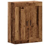 Wall Cabinet Old Wood Engineered Wood 69.5x34x90cm 2 Door Modern Black Handles .