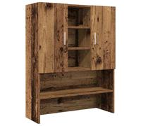 (old wood) vidaXL Washing Machine Cabinet Bathroom Cupboard Laundry Shelf Storage Rack