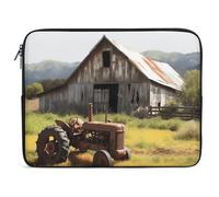 Old Wooden Barn Tractor Laptop Sleeve 13inch Laptop Protective Case for Women Men Shockproof Computer Cover Portable Notebook Briefcases Computer Carrying Bag Lap Top Protector Compatible with Noteboo