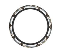 Old Wooden Barn with Rusted Tractor Printed Steering Wheel Cover Elastic Stretch Car Wheel Wrap Breathable Non-Slip Steering Wheel Protector for Car Truck SUV