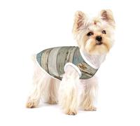 Old Wooden Board Print Small Dog Clothes Pet Vest, Soft Cotton Sleeveless T-Shirts Breathable Pet Tank Top Apparel For Puppies And Cats