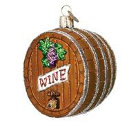 Old World Christmas Adult Beverages Glass Blown Ornaments for Christmas Tree Wine Barrel