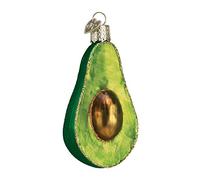 Old World Christmas Avocado Guacamole Glass Blown Ornaments for Christmas Tree, 28059, Glitter Green, 2.75 x 3.25