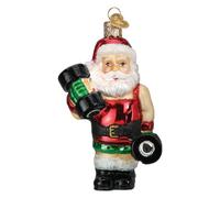 Old World Christmas Bodybuilder Santa Glass Blown Ornament for Christmas Tree