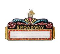 Old World Christmas Broadway Marquee Glass Hanging Ornament
