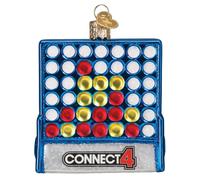 Old World Christmas Connect 4 Glass Blown Ornament for Christmas Tree