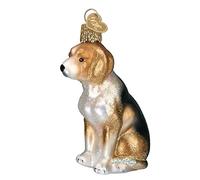 Old World Christmas Dog Collection Glass Blown Ornaments for Christmas Tree, Beagle