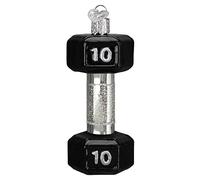 Old World Christmas Dumbbell Glass Ornament FREE BOX 44141 New