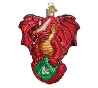 Old World Christmas Dungeons & Dragons Red Dragon Glass Blown Ornament for Christmas Tree