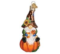 Old World Christmas Fall Harvest Gnome Glass Blown Ornament for Christmas Tree