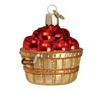 Old World Christmas Fruit Selection Glass Blown Ornaments for Christmas Tree Apple Basket
