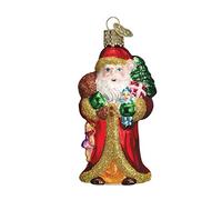 Old World Christmas Glass Blown Christmas Tree Decoration Santa with Gifts