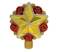 Old World Christmas Gold Swirly Star Glass Tree Topper Decoration 50028 New