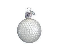 Old World Christmas Golf Ball Glass Blown Ornament for Christmas Tree, Handcrafted Holiday Decoration, Sport Collection