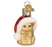 Old World Christmas Gumdrops Mini Santa's Kitten Glass Blown Ornament for Christmas Tree